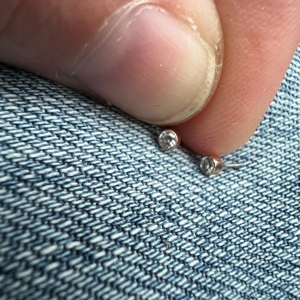Rose gold 2mm threadless ends